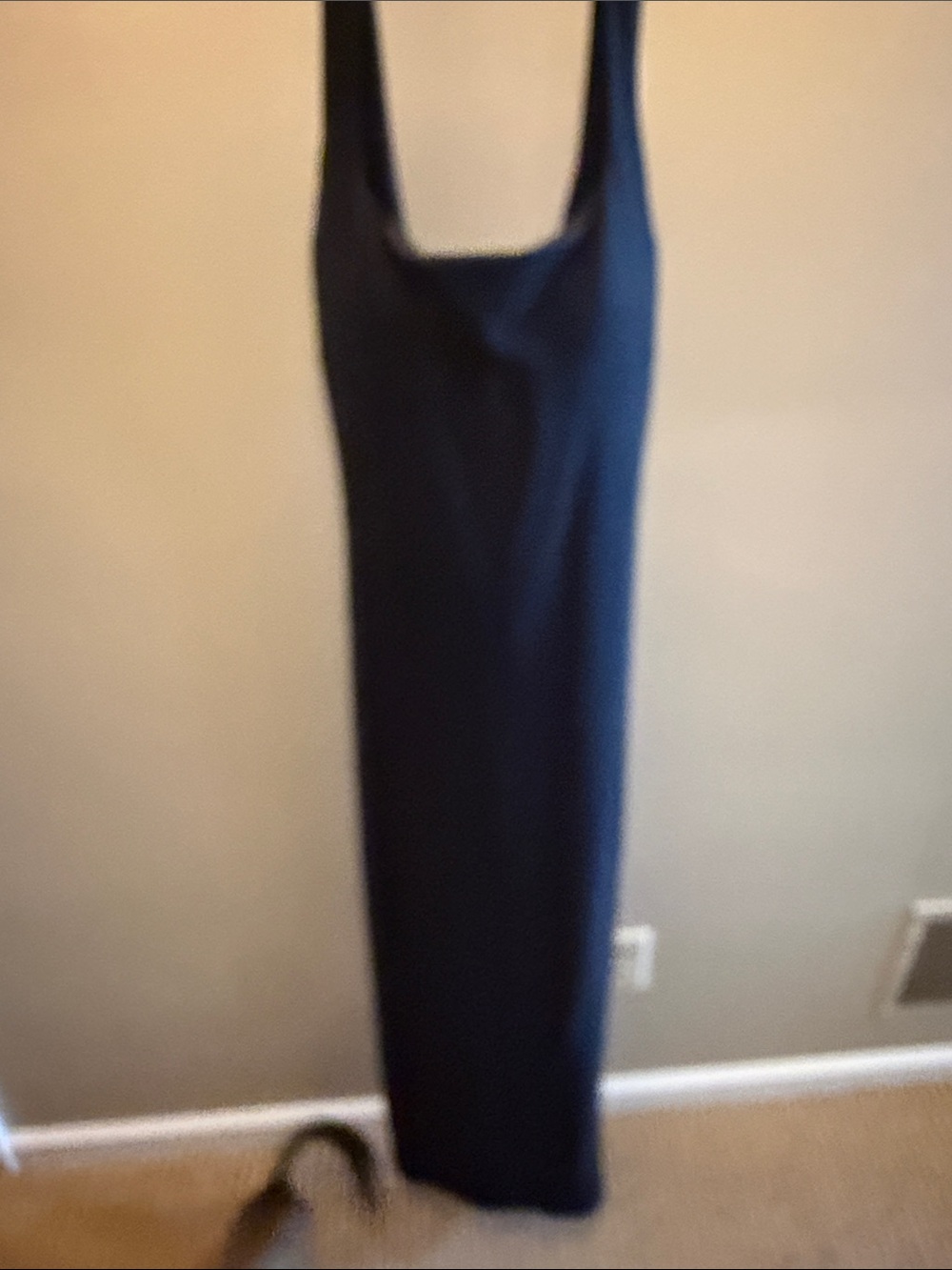 Fabletics Black Scoop Neck Maxi Dress
